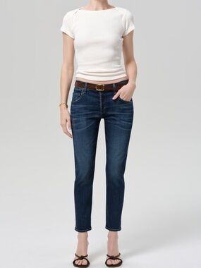 Citizens Of Humanity| Dark Blue Denim Ankle Rocket Crop Slim Jeans Sz 24